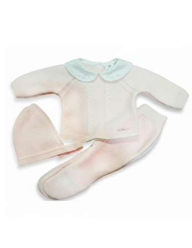 C9005 PINK WOOL BABY SET BRAND PELOTTAS