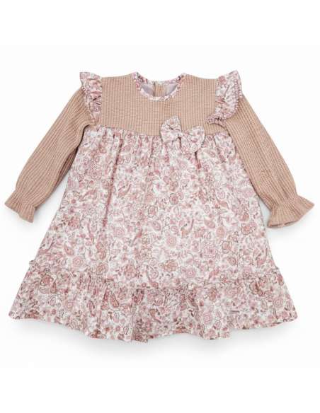 24671 VESTIDO FLORES BEIG BABY FERR