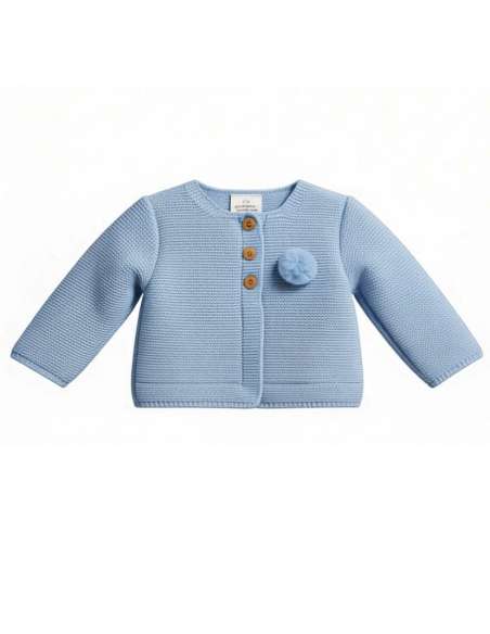 4749 AZUL CHAQUETA DE LANA PARA BEBE MARCA CAPRIBEBE