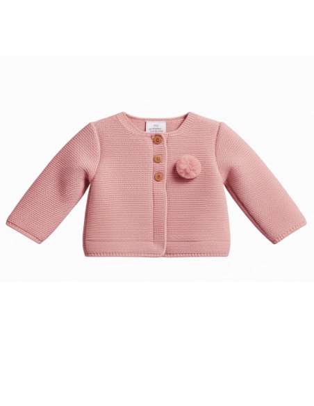 4749 ROSA PALO CHAQUETA DE LANA PARA BEBE MARCA CAPRIBEBE