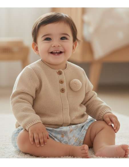 4749 ARENA CHAQUETA DE LANA PARA BEBE MARCA CAPRIBEBE