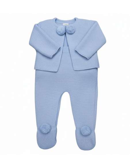 C7050 BLUE WOOL BABY SET BRAND PELOTTAS