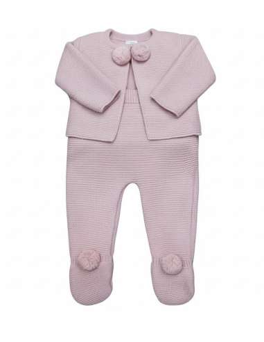 C7050 ROSA PALO CONJUNTO BEBE LANA MARCA PELOTTAS