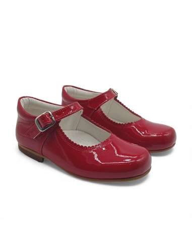 Merceditas en piel charol Cocoboxi 6270 rojo