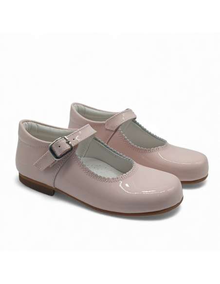 Merceditas en piel charol Cocoboxi 6270 rosa