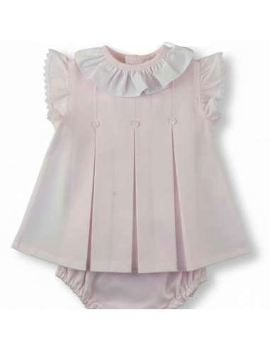 026100 GIRLS DRESS WITH BONNET