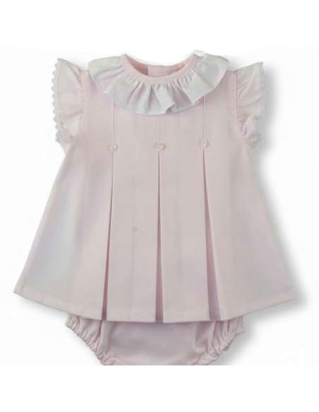 026100 GIRLS DRESS WITH BONNET