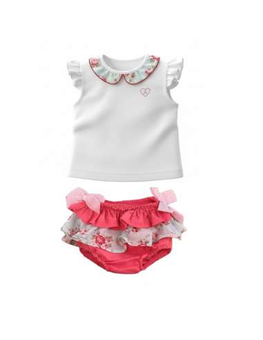 2005012 CONJUNTO BEBE NIÑA ALMA FLORES- RAYAS