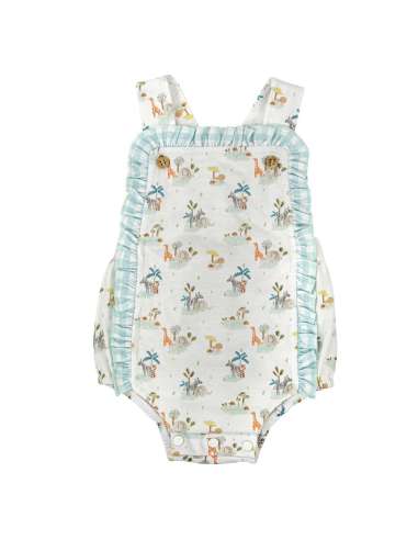 33222 BABY ROMPER WITH RUFFLED STRAPS