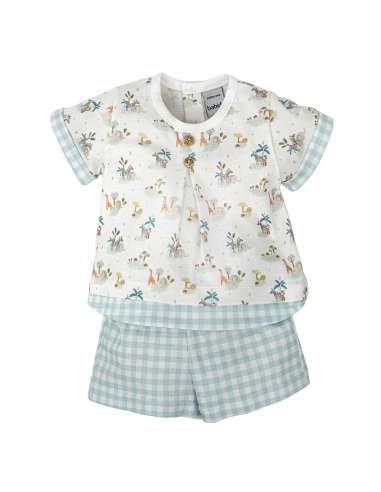 40222 CONJUNTO BEBE NIÑO PANTALON MANGA CORTA