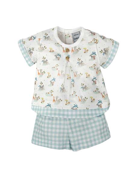 40222 CONJUNTO BEBE NIÑO PANTALON MANGA CORTA