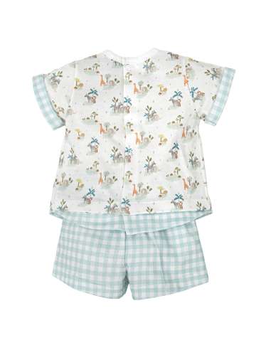 40222 CONJUNTO BEBE NIÑO PANTALON MANGA CORTA