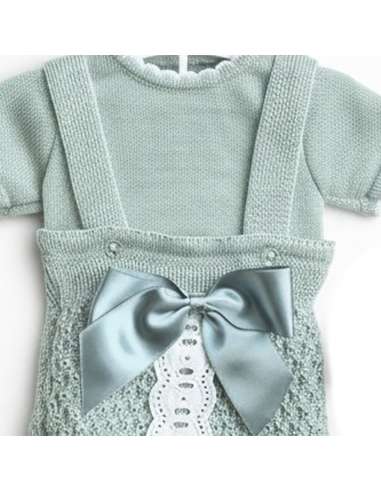 3104 GREEN 2-piece knitted baby set BRAND...
