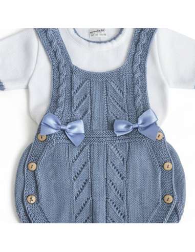 3105 BLUE 2-piece knitted baby set BRAND...