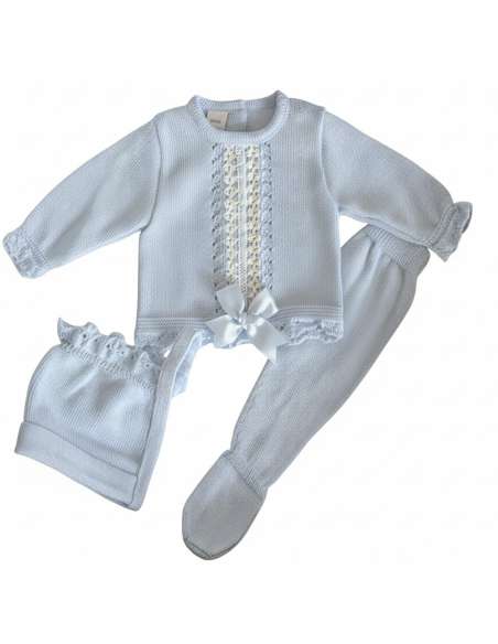03414C CONJUNTO DE PERLE CELESTE PARA BEBE. LA CASITA DE PEPITO