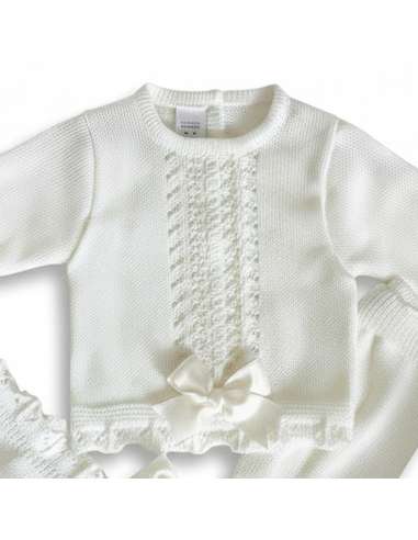 03414CR OFF-WHITE PERLE BABY SET. PEPITO'S...