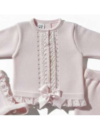 03414R PINK BEADED SET FOR BABIES. PEPITO'S...