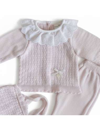 03102R CONJUNTO DE PERLE ROSA PARA BEBE....