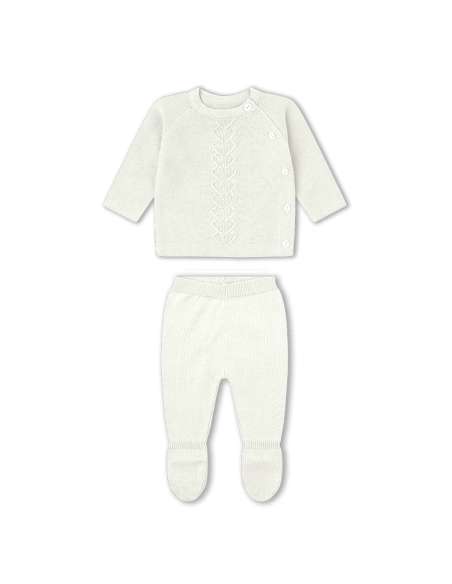 26110405BL CONJUNTO PUNTO ALGODÓN PARA BEBE. YATSI