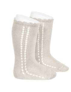 25692 304 LINO BEBE  CALCETIN ALTO PERLE MARCA CONDOR