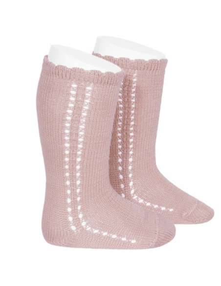 25692 526 PALE PINK HIGH PERLE SOCKS BRAND CONDOR