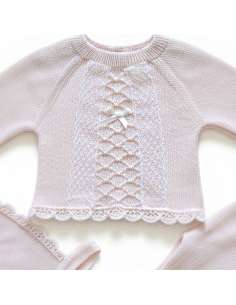 26C1005 ROSA BABY WOOL SET THREE PIECES BRAND PELOTTAS 2