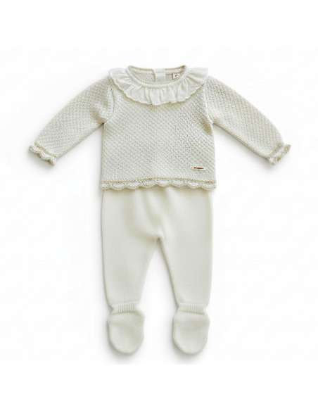 DA-9800 RAW BABY WOOL SET TWO PIECES BRAND DON ALGODON