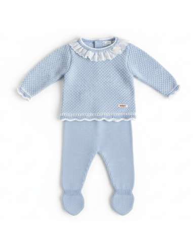 DA-9800 BLUE BABY WOOL SET TWO PIECES BRAND DON...