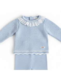 DA-9800 CELESTE CONJUNTO LANA DOS PIEZAS MARCA DON ALGODON 2