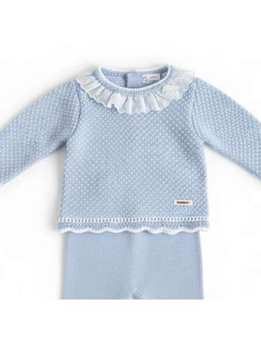 DA-9800 BLUE BABY WOOL SET TWO PIECES BRAND DON...