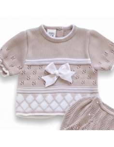 03213C ROSA PALO KNIT BABY SET TWO PIECES BRAND LA CASITA... 2