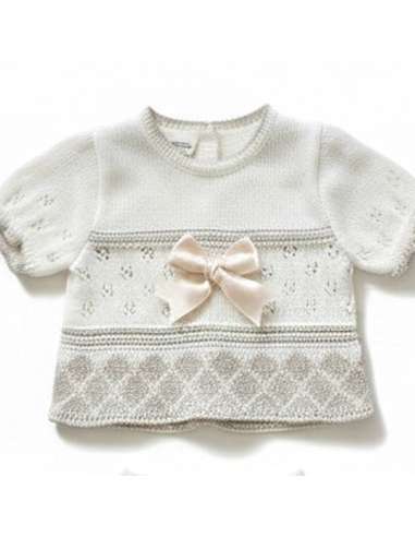 03213C RAW KNIT BABY SET TWO PIECES BRAND LA...