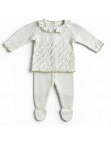 DA-9809  RAW KNITTED CHILDREN'S SET TWO PIECES...