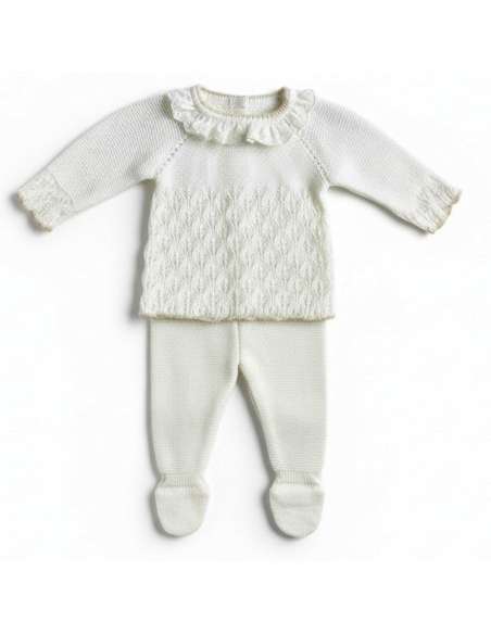 DA-9809  RAW KNITTED CHILDREN'S SET TWO PIECES BRAND DON ALGODON