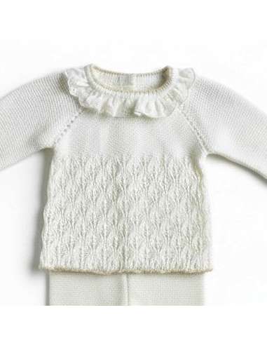 DA-9809  RAW KNITTED CHILDREN'S SET TWO PIECES...