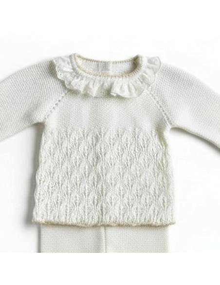 DA-9809  RAW KNITTED CHILDREN'S SET TWO PIECES BRAND DON ALGODON