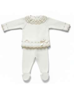 DA-9807 RAW KNITTED CHILDREN'S SET TWO PIECES BRAND DON...