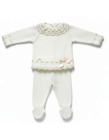 DA-9807 RAW KNITTED CHILDREN'S SET TWO PIECES...