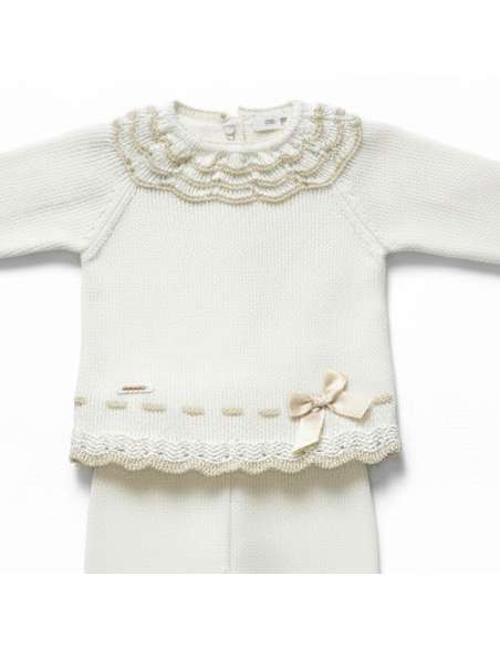 DA-9807 RAW KNITTED CHILDREN'S SET TWO PIECES BRAND DON ALGODON