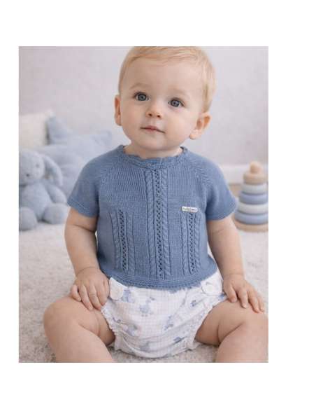 1060530 CELESTE CONJUNTO BEBE HILO MARCA VISI