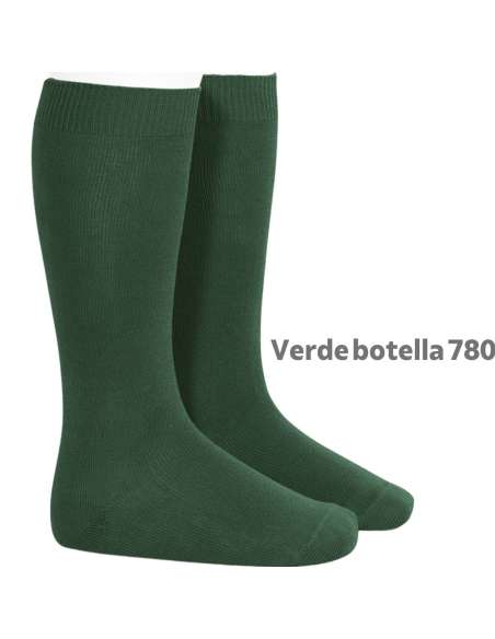 20192 Calcetín Liso Verde Botella 780