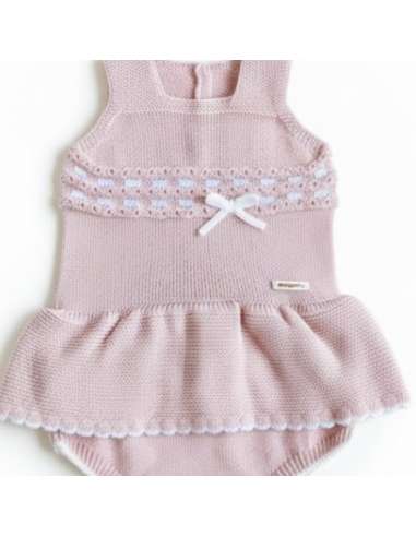 DA-9821 ROSA PALO knit romper for baby BRAND...