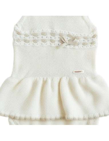 DA-9821 RAW knit romper for baby BRAND DON ALGODON