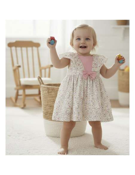 026548 PINK CHILDREN'S DRESS. BABY FERR