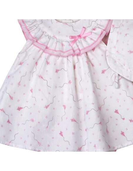 026104 BABY DRESS WITH BONNET
