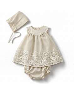 026150 BABY DRESS WITH BONNET