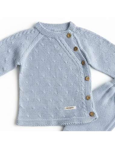 DA-25 CELESTE  CONJUNTO LANA DOS PIEZAS MARCA...