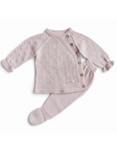 DA-25 PINK KNITTED CHILDREN'S SET TWO PIECES...