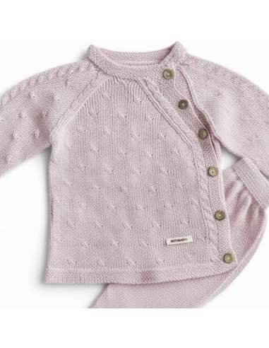 DA-25 PINK KNITTED CHILDREN'S SET TWO PIECES...