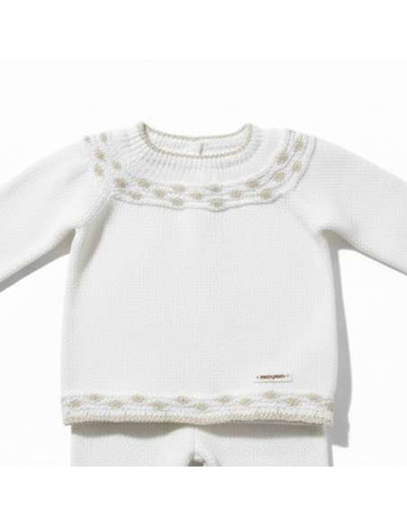 DA-31 RAW KNITTED CHILDREN'S SET TWO PIECES BRAND DON ALGODON